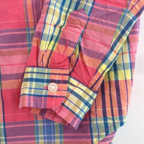 Janie and Jack roll up sleeve button down shirt. - Picture 2 of 5